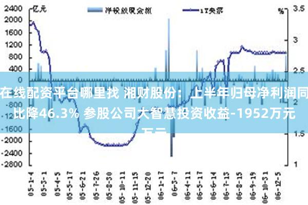 在线配资平台哪里找 湘财股份：上半年归母净利润同比降46.3% 参股公司大智慧投资收益-1952万元