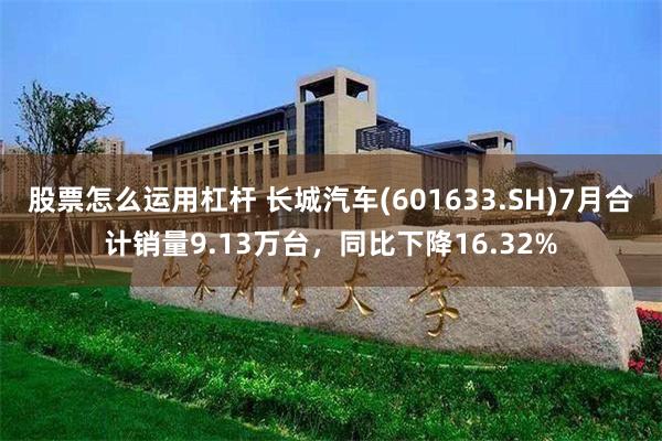 股票怎么运用杠杆 长城汽车(601633.SH)7月合计销量9.13万台，同比下降16.32%