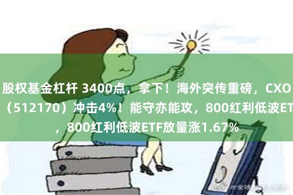 股权基金杠杆 3400点，拿下！海外突传重磅，CXO狂飙，医疗ETF（512170）冲击4%！能守亦能攻，800红利低波ETF放量涨1.67%